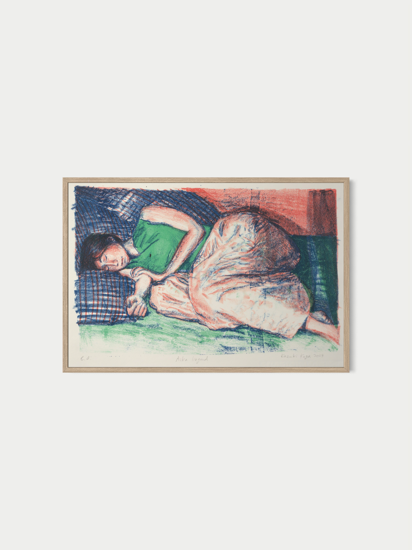 Aika liegend (Lithografie)