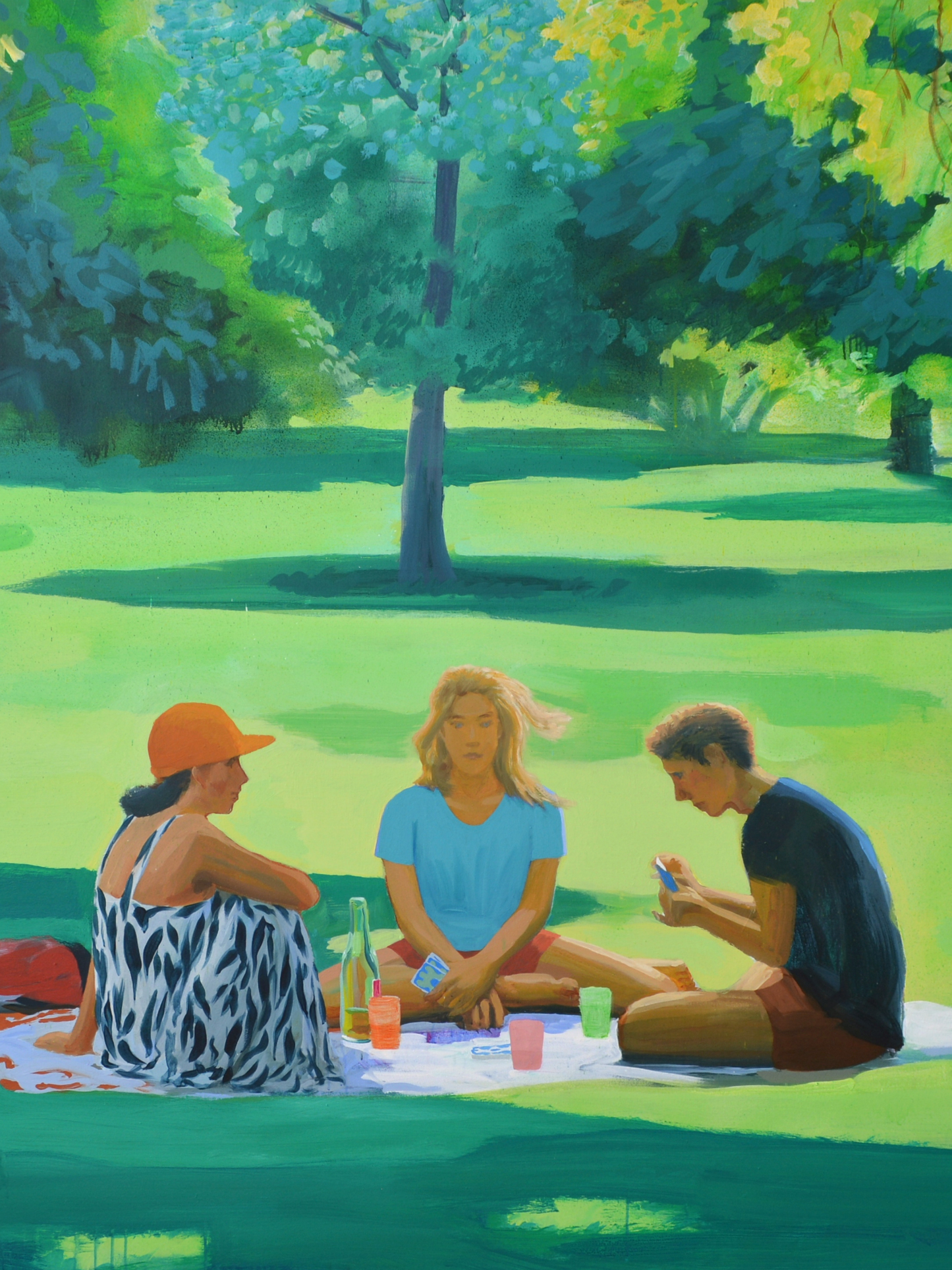 Kartenspiel im Freien