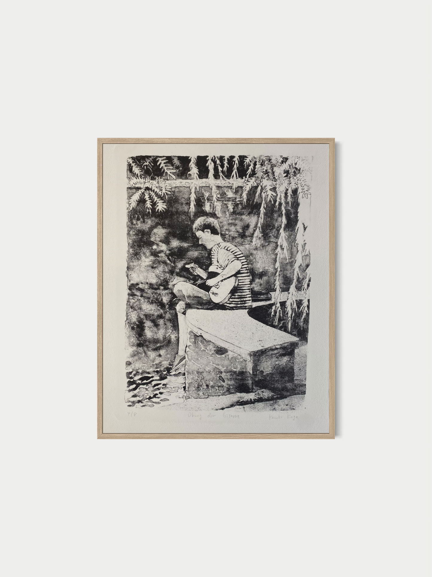 Übung der Gitarre (Lithografie)