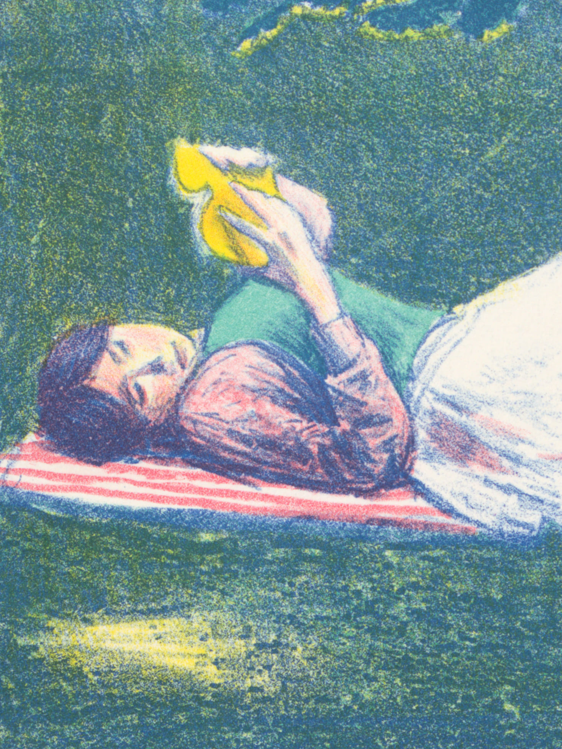 Aika lesend (Lithografie)
