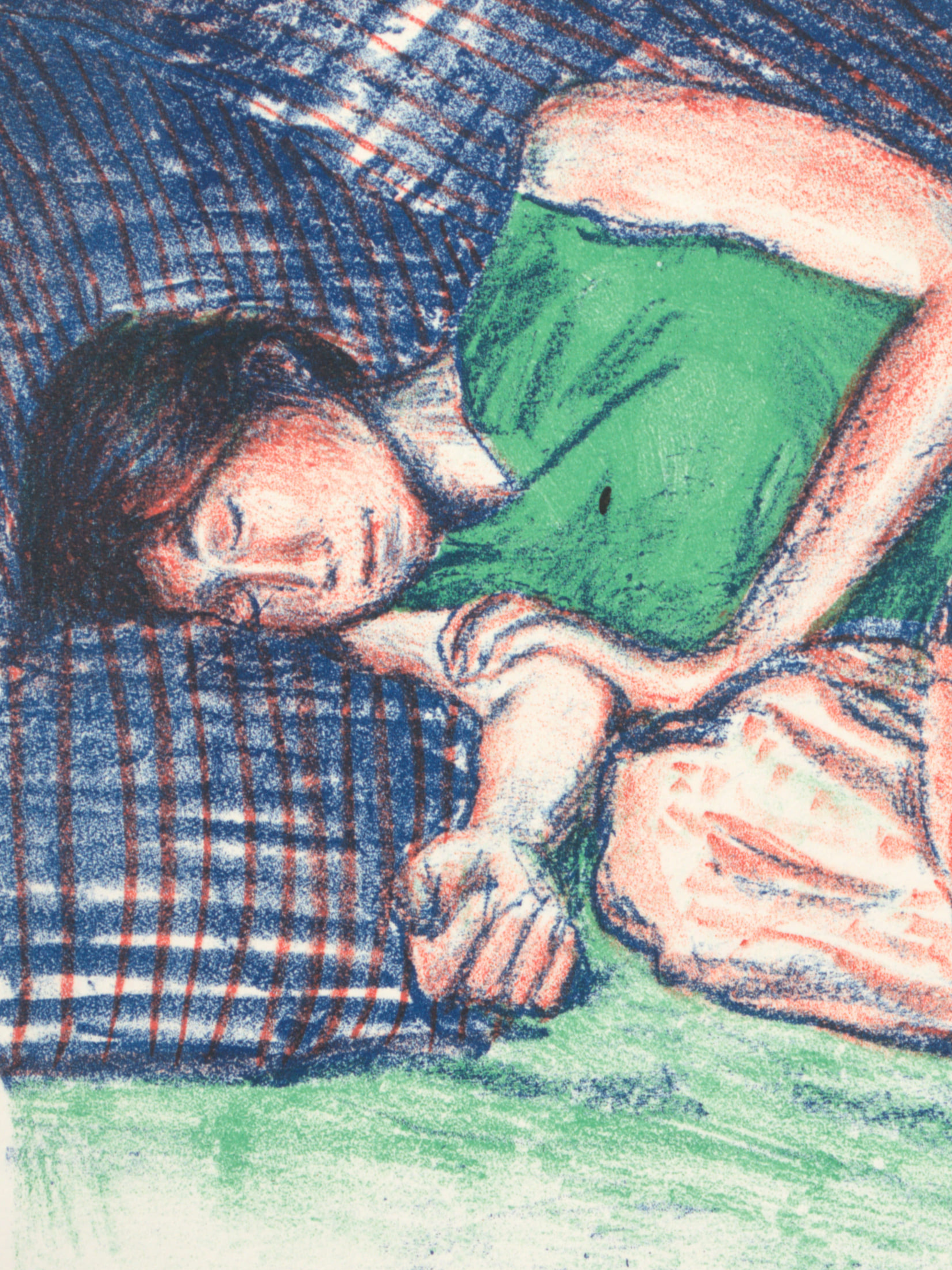 Aika liegend (Lithografie)