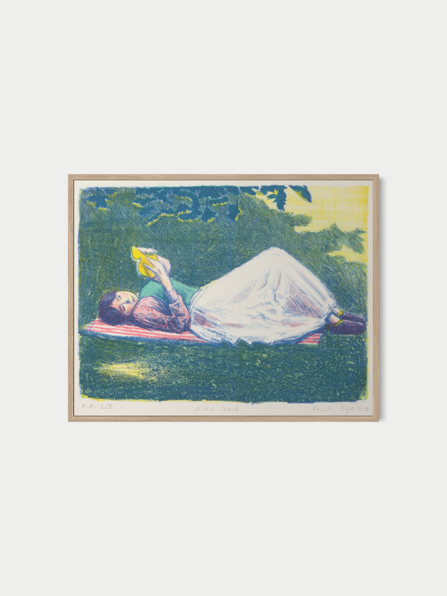Aika lesend (Lithografie)