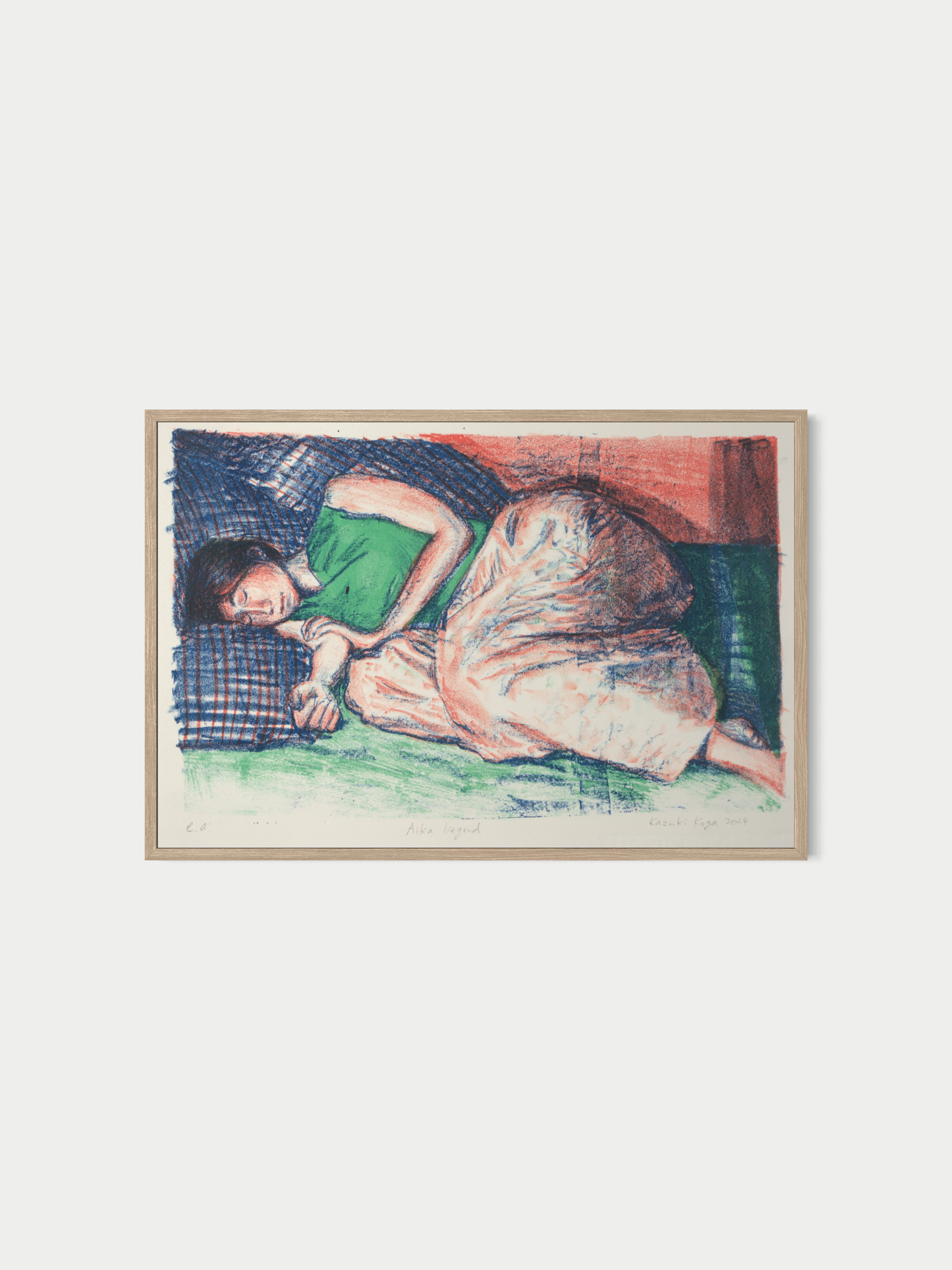 Aika liegend (Lithografie)