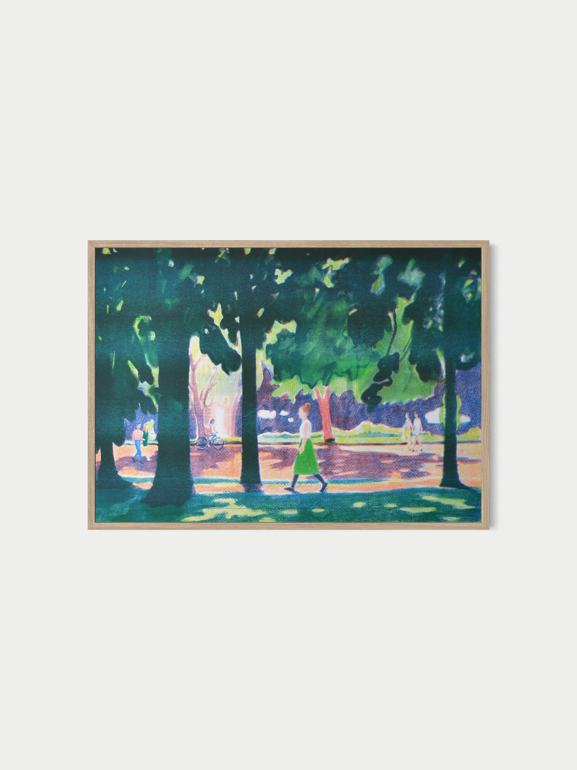 Im Park Brunnen (Risografie)