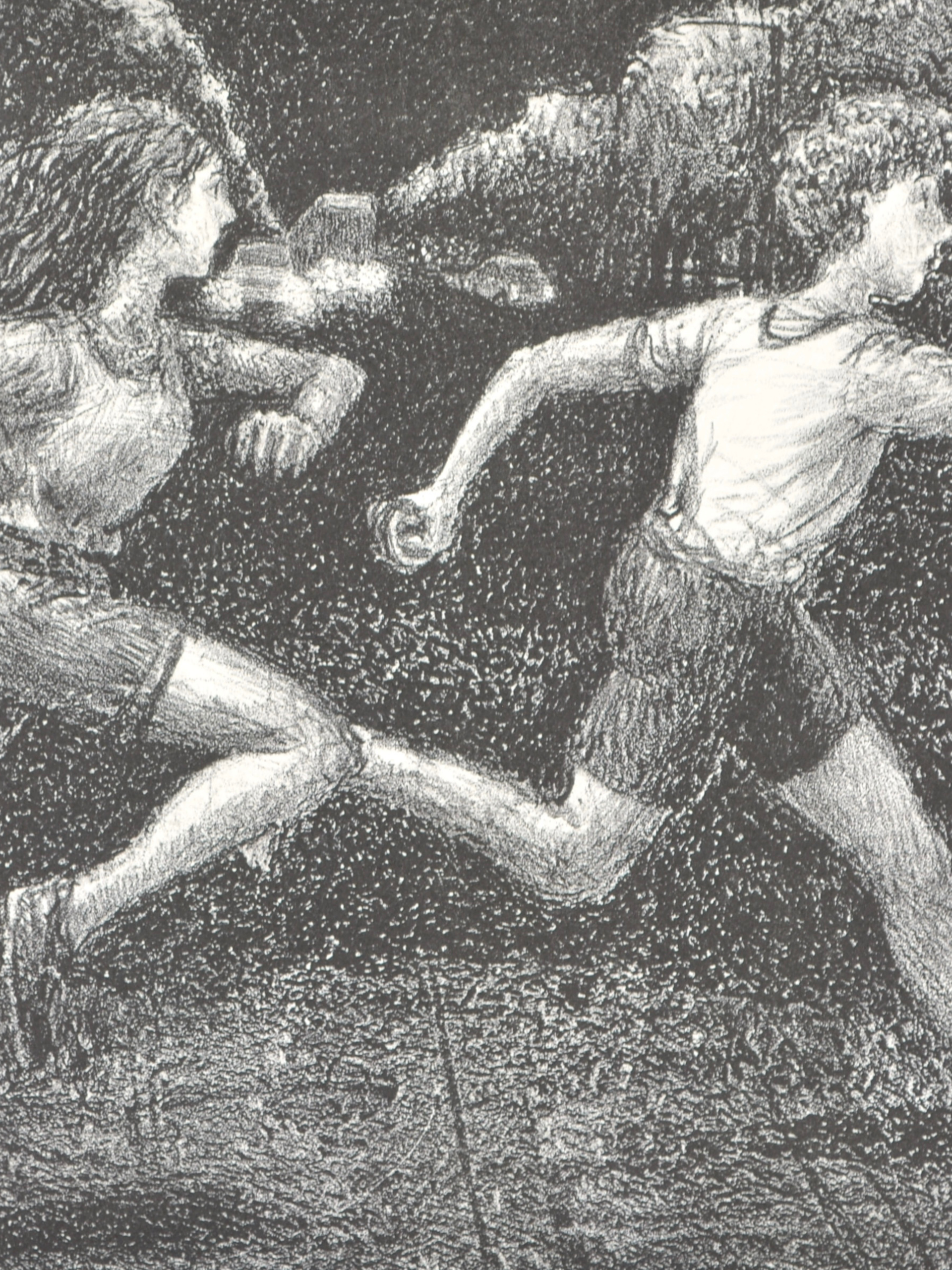 Später Abend in der Hauptstraße (Lithografie)