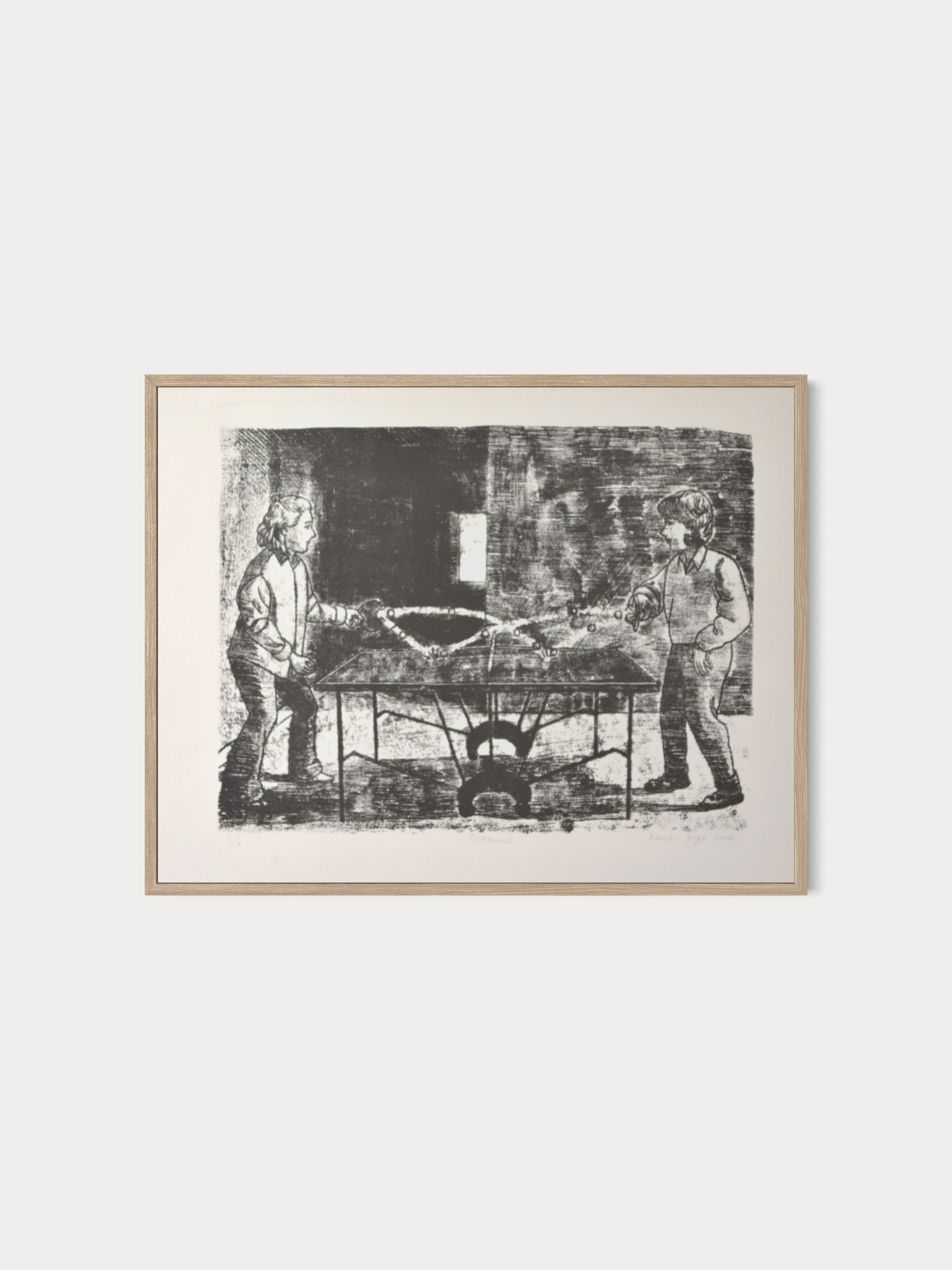 Tischtennis (Lithografie)
