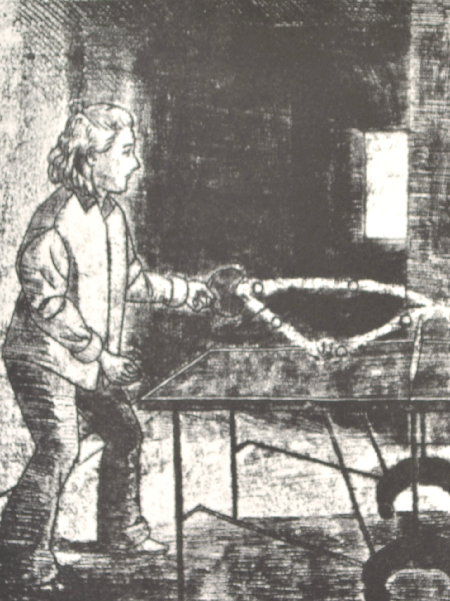 Tischtennis (Lithografie)